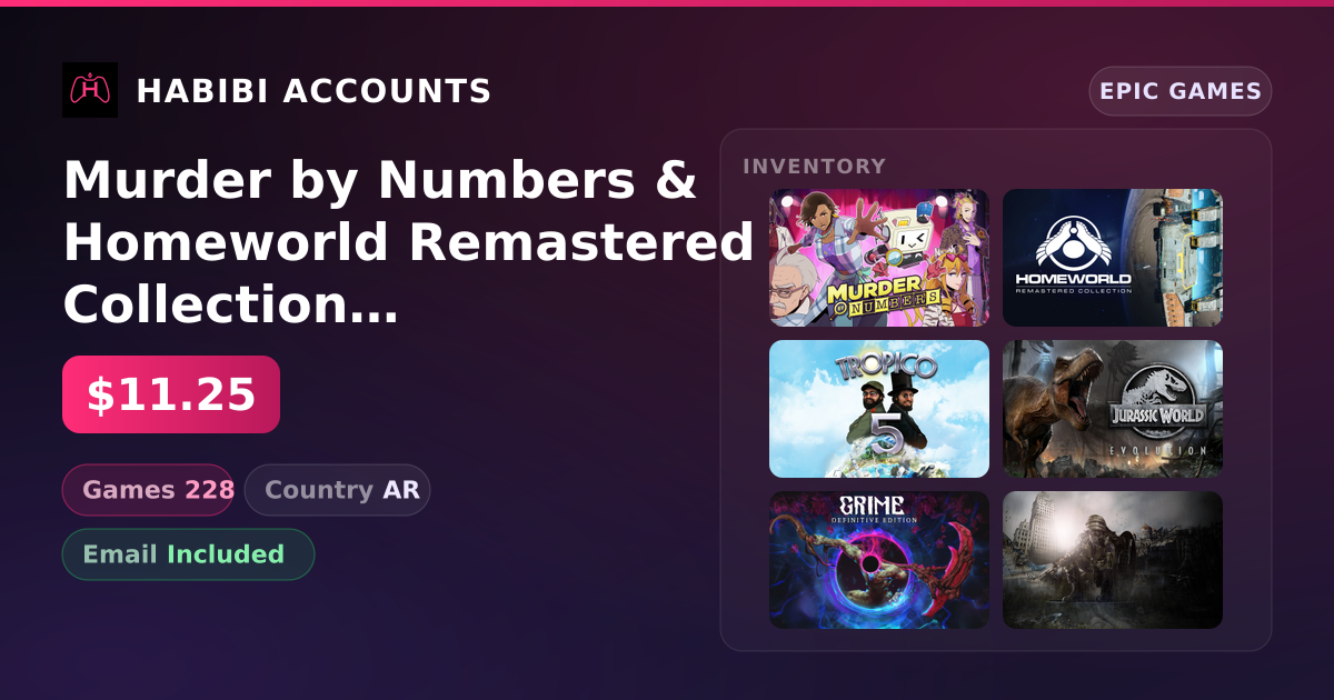 Murder by Numbers & Homeworld Remastered Collection | 228 Games