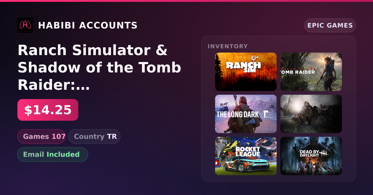 Ranch Simulator & Shadow of the Tomb Raider: Definitive Edition | 107 Games