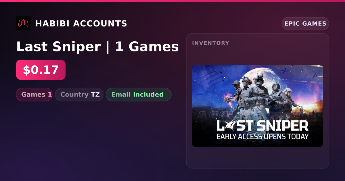 Last Sniper | 1 Games — HabibiAccounts