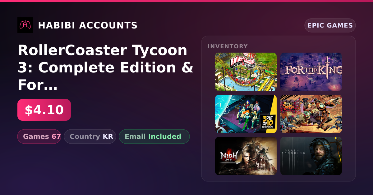 RollerCoaster Tycoon 3: Complete Edition & For The King | 67 Games