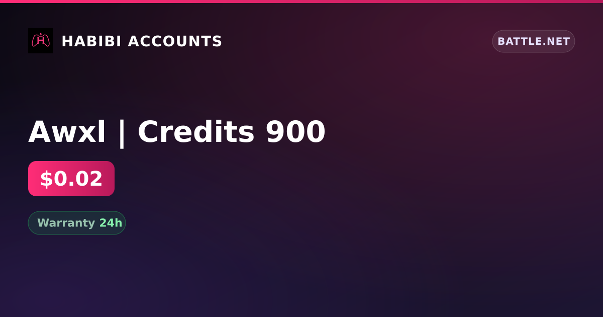 Awxl | Credits 900 — HabibiAccounts