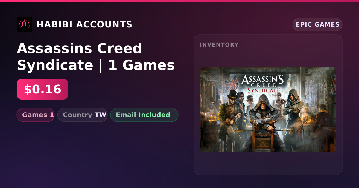 Assassins Creed Syndicate | 1 Games — HabibiAccounts