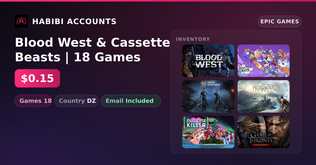 Blood West & Cassette Beasts | 18 Games — HabibiAccounts