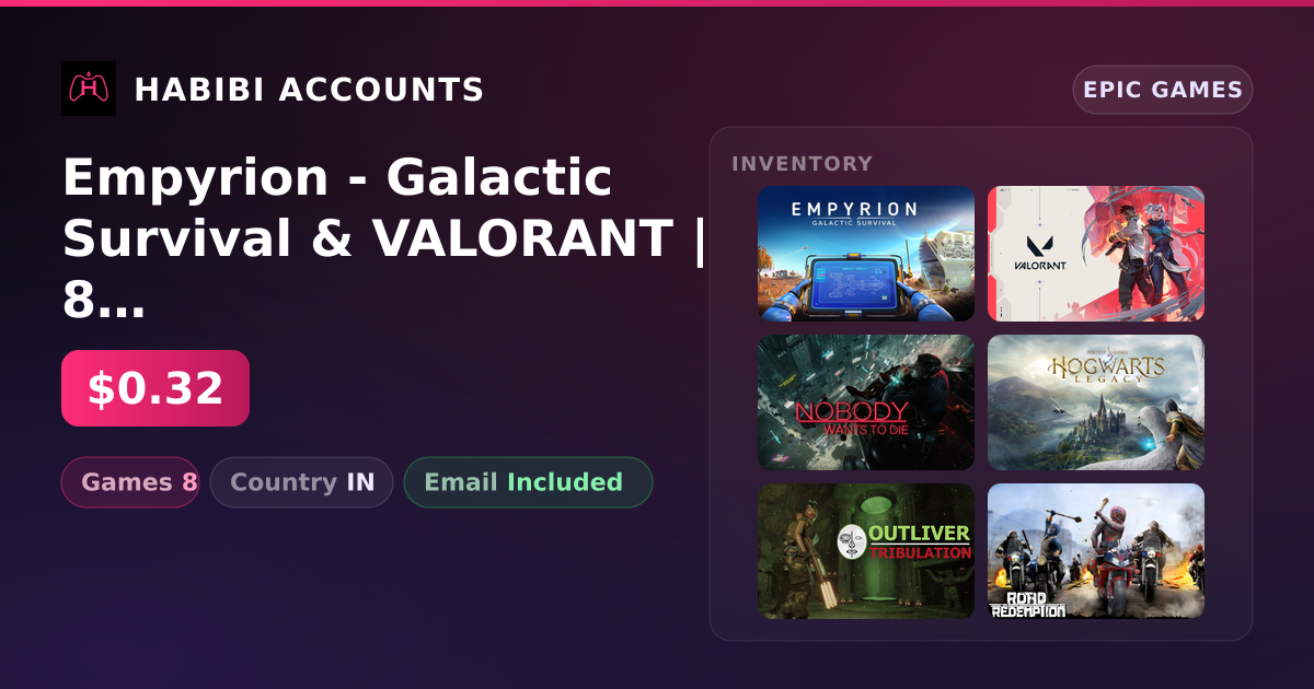 Empyrion - Galactic Survival & VALORANT | 8 Games — HabibiAccounts