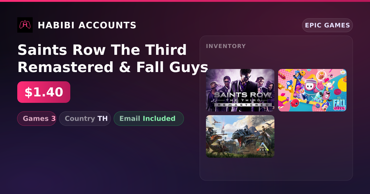 Saints Row The Third Remastered & Fall Guys | 3 Games