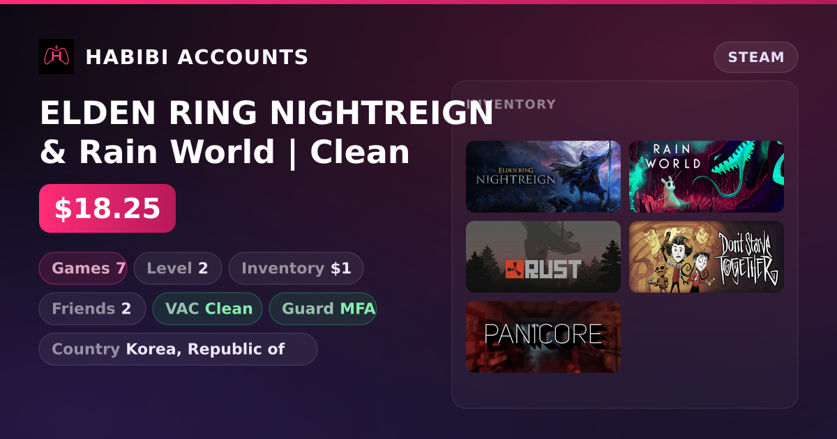 ELDEN RING NIGHTREIGN & Rain World | Clean — HabibiAccounts