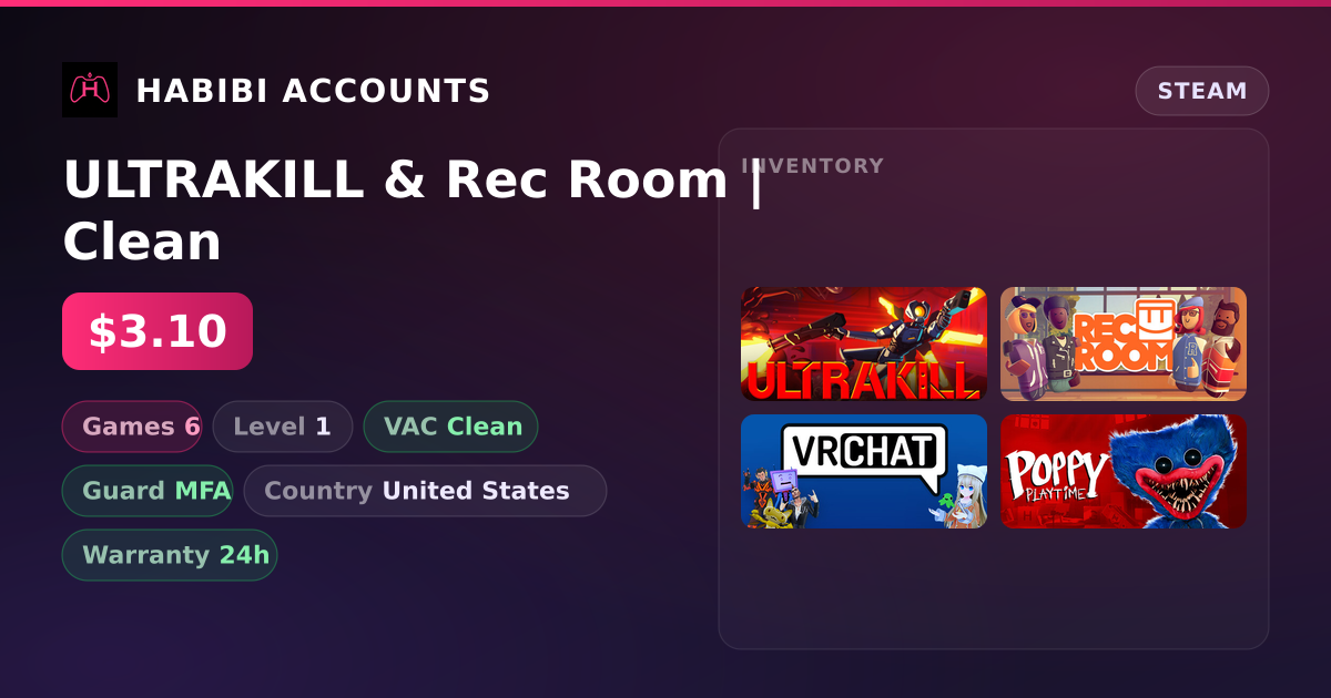 ULTRAKILL & Rec Room | Clean — HabibiAccounts