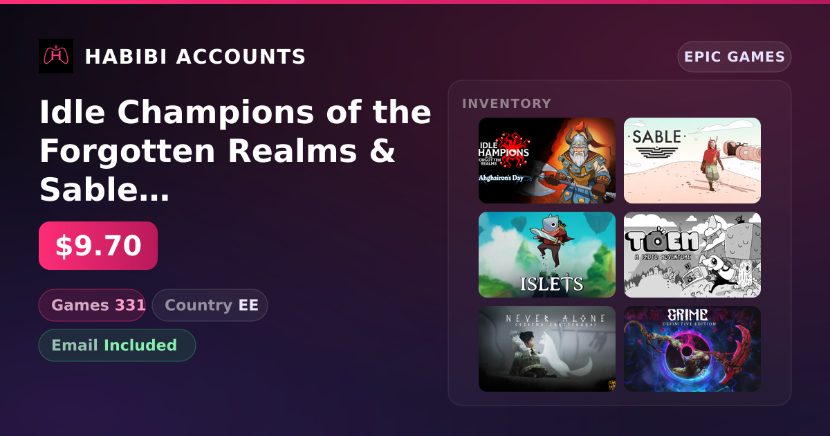 Idle Champions of the Forgotten Realms & Sable | 331 Games