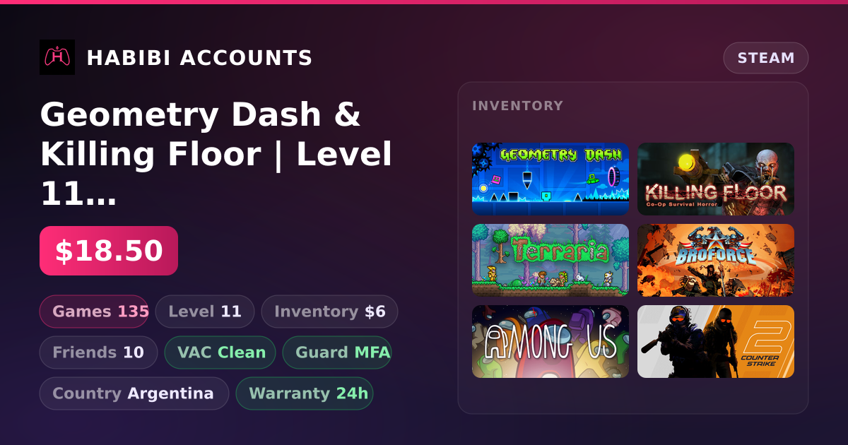 Geometry Dash & Killing Floor | Level 11 | 135 Games | Clean