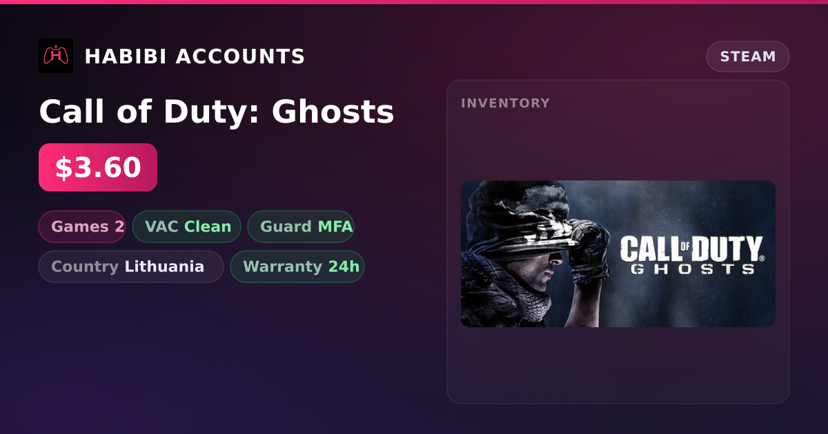 Call of Duty: Ghosts — HabibiAccounts