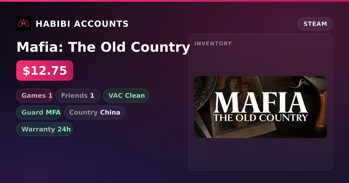 Mafia: The Old Country — HabibiAccounts