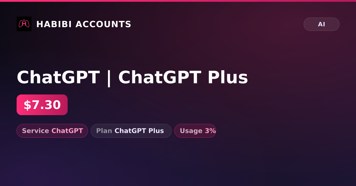 ChatGPT | ChatGPT Plus — HabibiAccounts