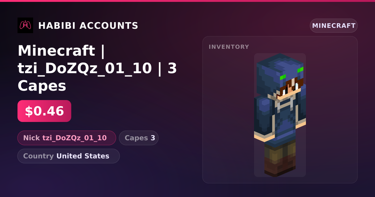 Minecraft | tzi_DoZQz_01_10 | 3 Capes — HabibiAccounts