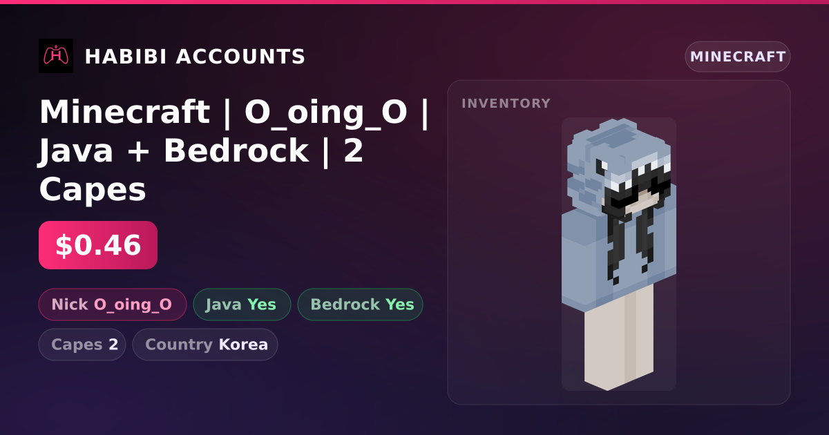 Minecraft | O_oing_O | Java + Bedrock | 2 Capes — HabibiAccounts