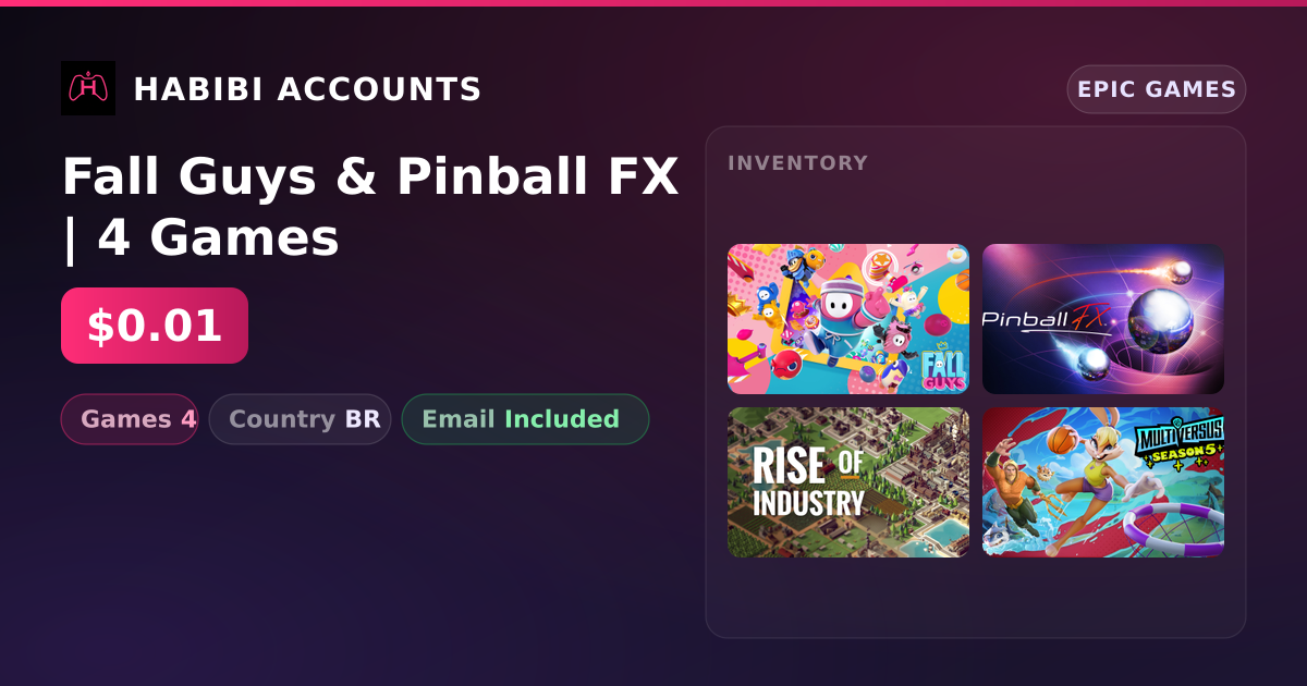 Fall Guys & Pinball FX | 4 Games — HabibiAccounts