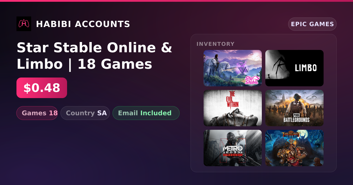 Star Stable Online & Limbo | 18 Games — HabibiAccounts