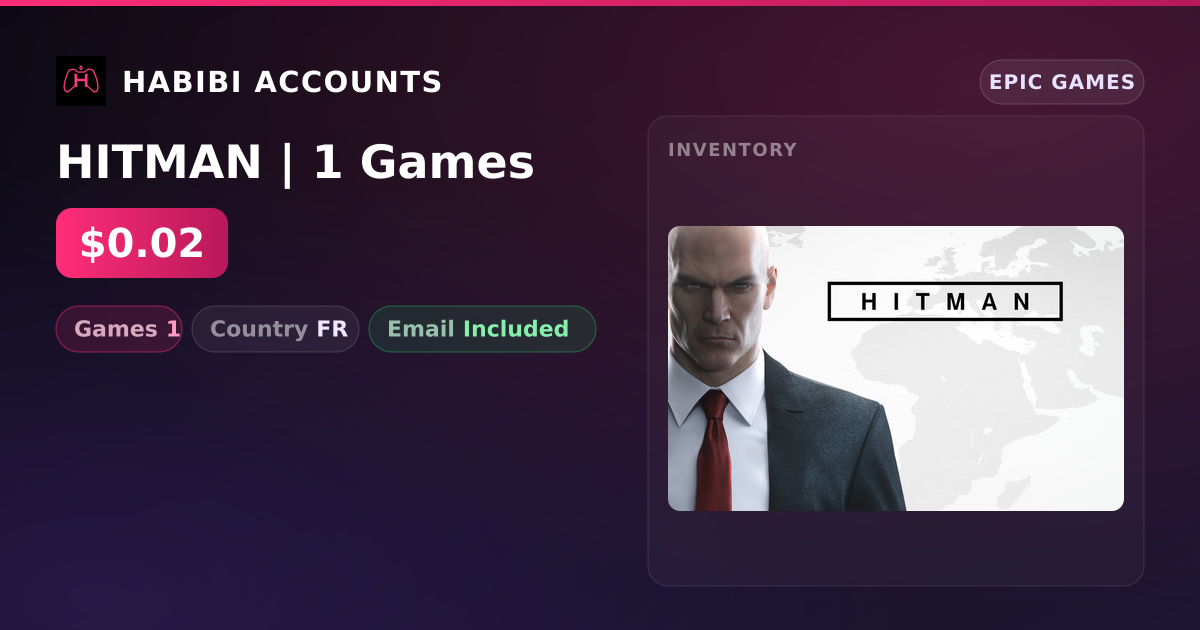 HITMAN | 1 Games — HabibiAccounts