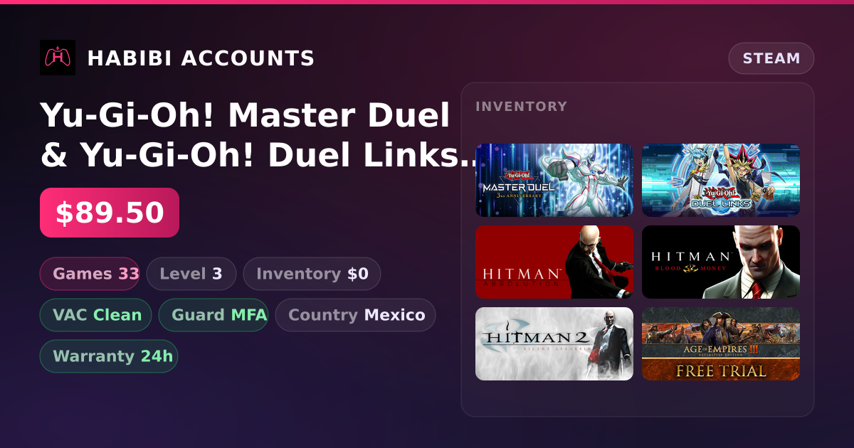Yu-Gi-Oh! Master Duel & Yu-Gi-Oh! Duel Links | 33 Games | Clean