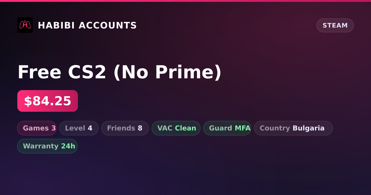 Free CS2 (No Prime) — HabibiAccounts