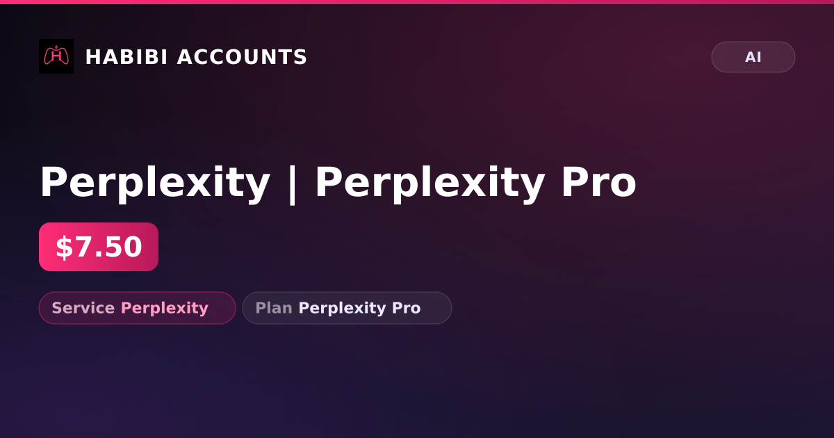 Perplexity | Perplexity Pro — HabibiAccounts