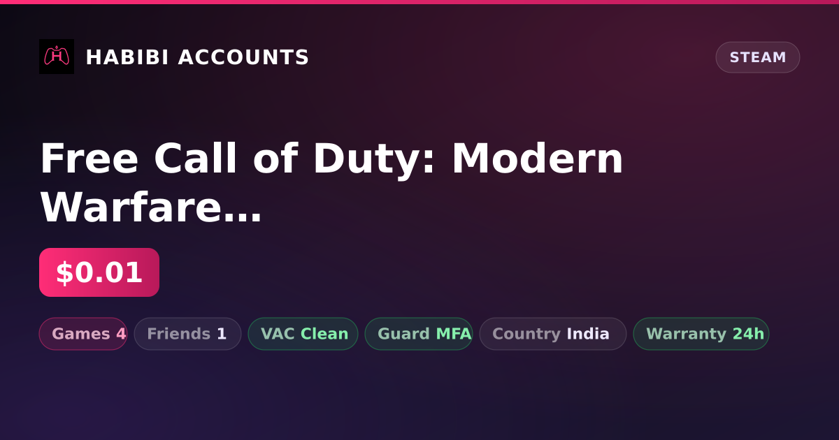 Free Call of Duty: Modern Warfare III — HabibiAccounts