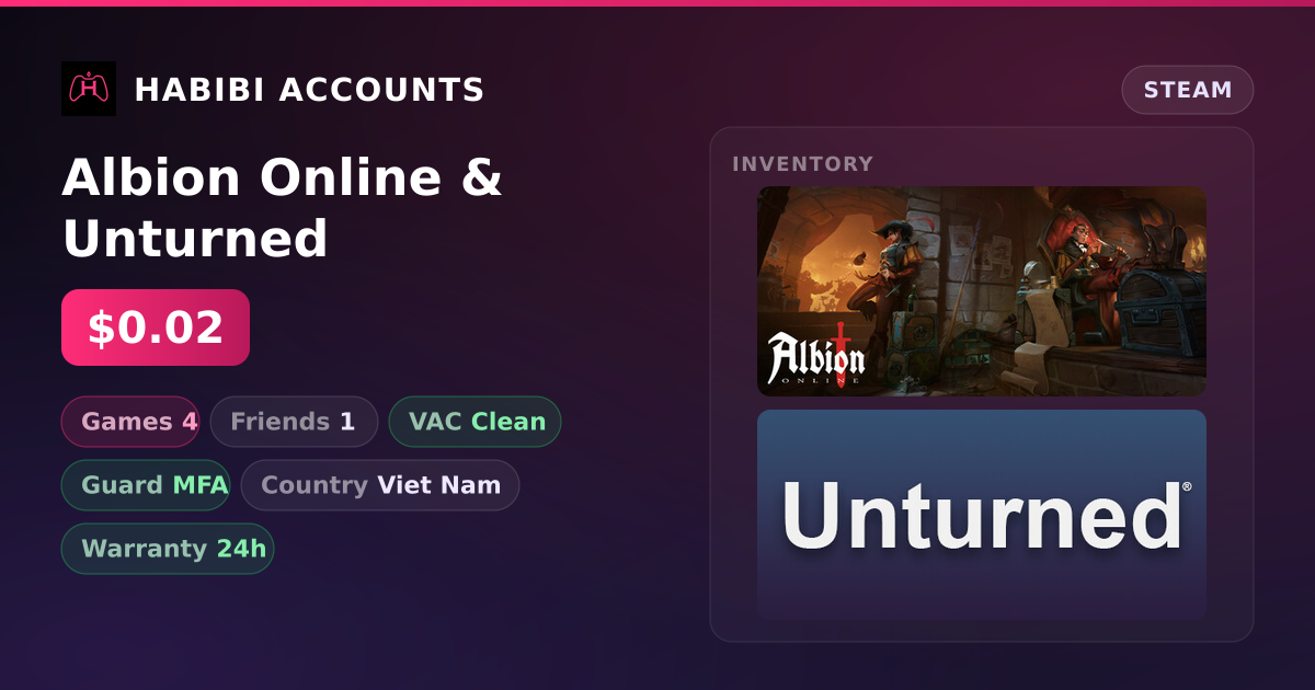 Albion Online & Unturned — HabibiAccounts