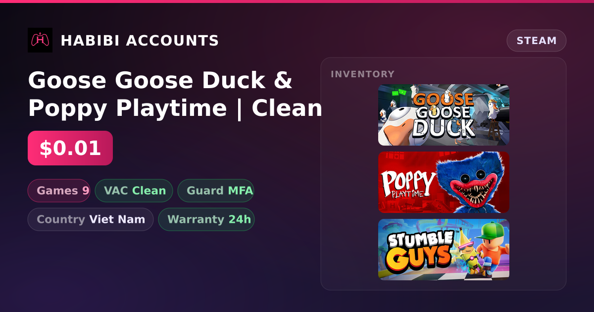 Goose Goose Duck & Poppy Playtime | Clean — HabibiAccounts