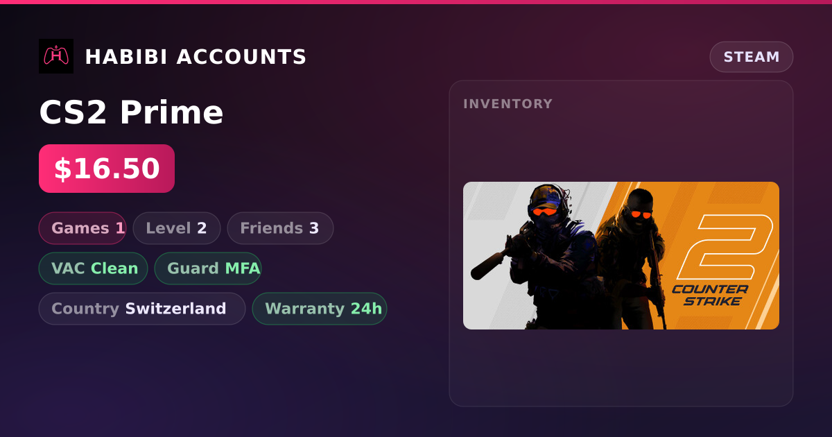 CS2 Prime — HabibiAccounts