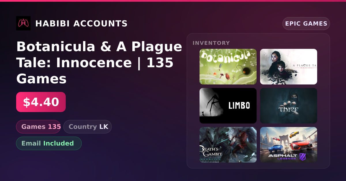 Botanicula & A Plague Tale: Innocence | 135 Games