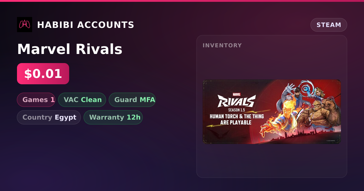 Marvel Rivals — HabibiAccounts