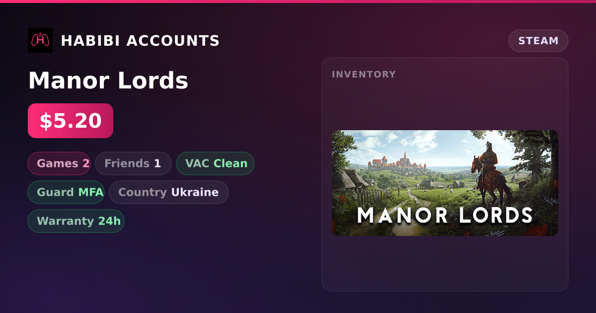 Manor Lords — HabibiAccounts