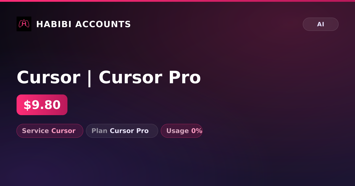 Cursor | Cursor Pro — HabibiAccounts