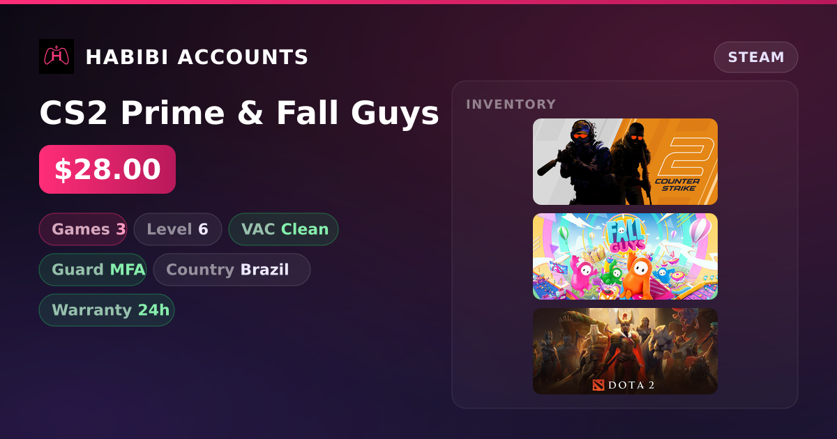 CS2 Prime & Fall Guys