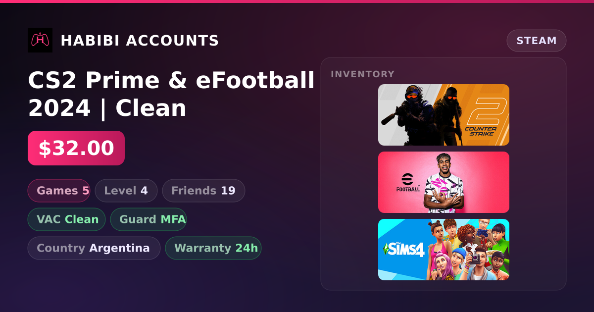 CS2 Prime & eFootball 2024 | Clean