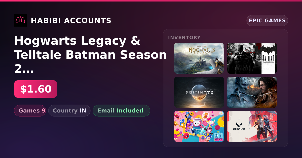 Hogwarts Legacy & Telltale Batman Season 2 | 9 Games