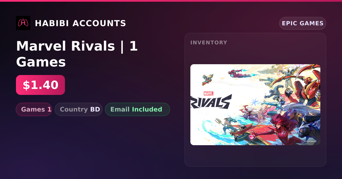 Marvel Rivals | 1 Games — HabibiAccounts