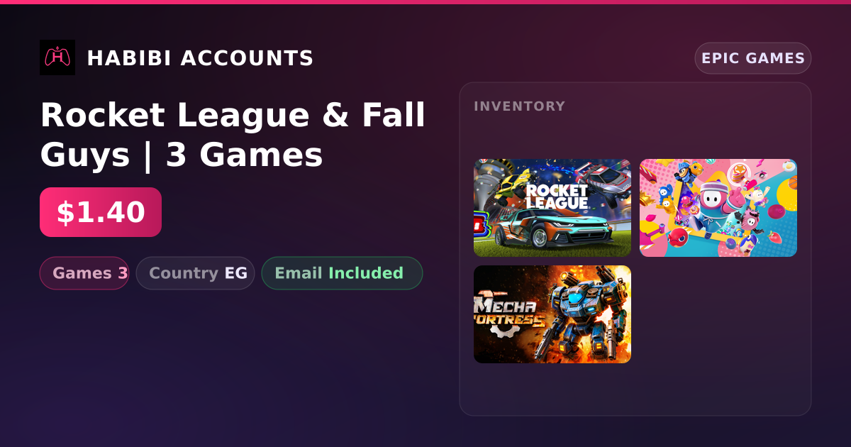 Rocket League & Fall Guys | 3 Games — HabibiAccounts