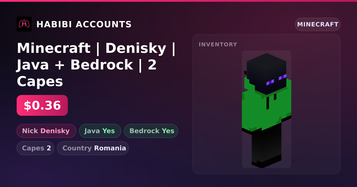 Minecraft | Denisky | Java + Bedrock | 2 Capes — HabibiAccounts