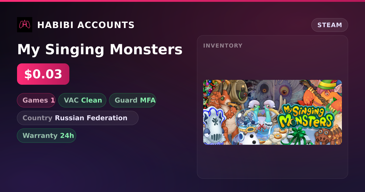 My Singing Monsters — HabibiAccounts