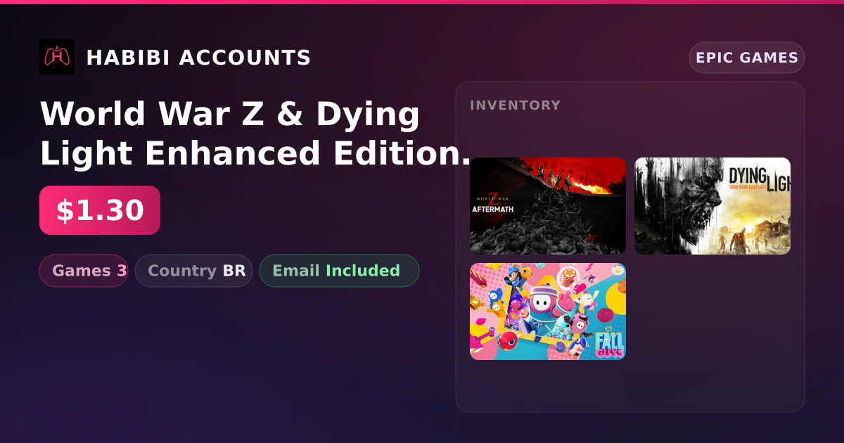 World War Z & Dying Light Enhanced Edition | 3 Games — HabibiAccounts