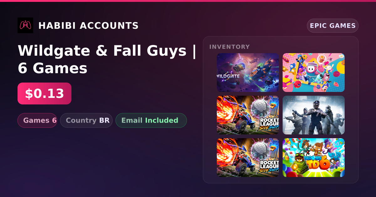 Wildgate & Fall Guys | 6 Games — HabibiAccounts