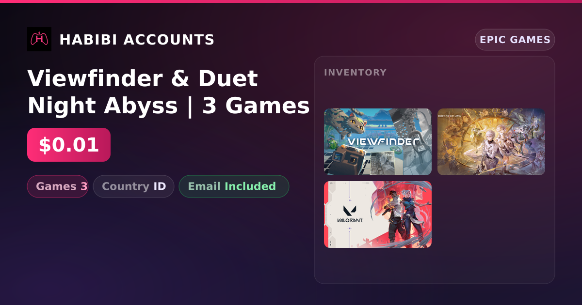 Viewfinder & Duet Night Abyss | 3 Games — HabibiAccounts