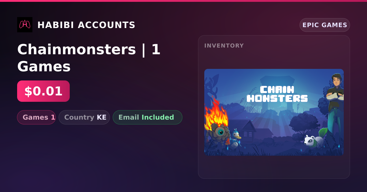 Chainmonsters | 1 Games — HabibiAccounts