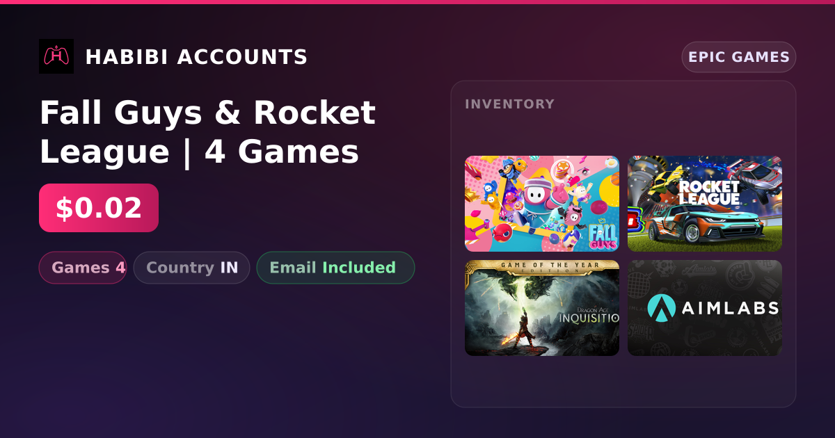 Fall Guys & Rocket League | 4 Games — HabibiAccounts