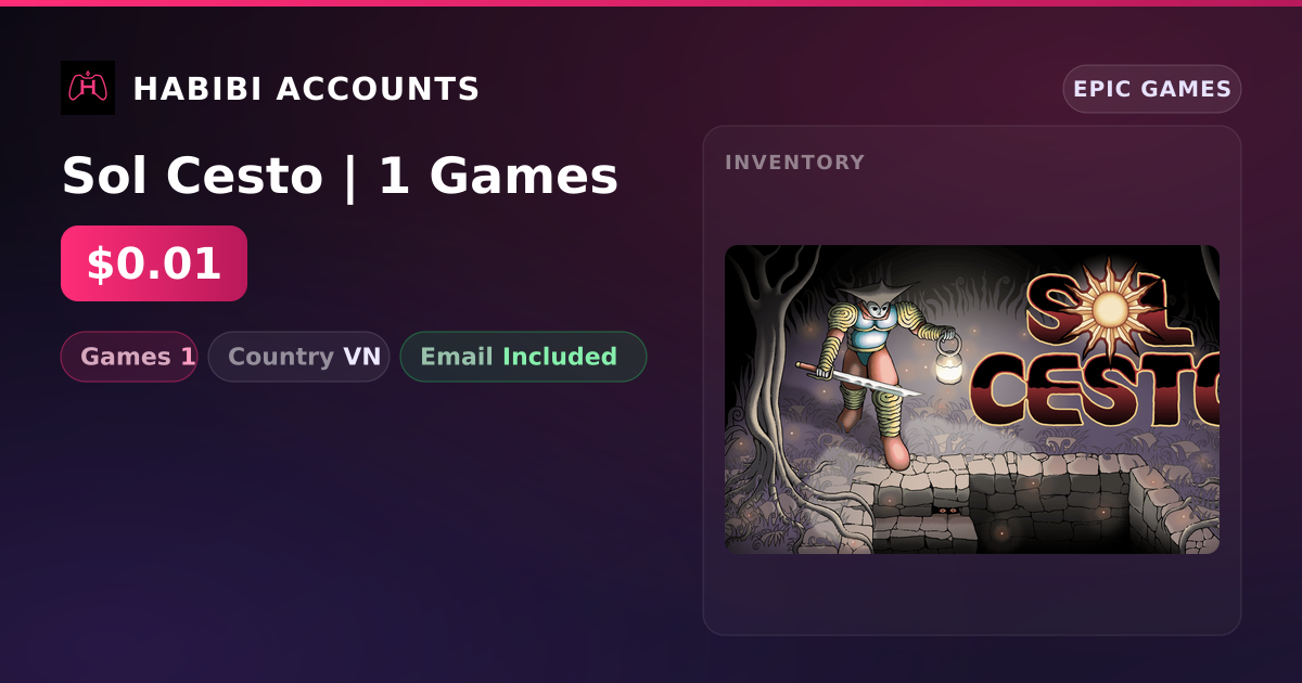 Sol Cesto | 1 Games — HabibiAccounts