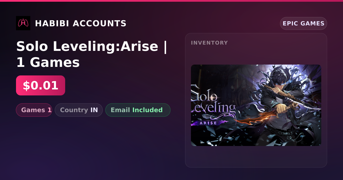 Solo Leveling:Arise | 1 Games — HabibiAccounts