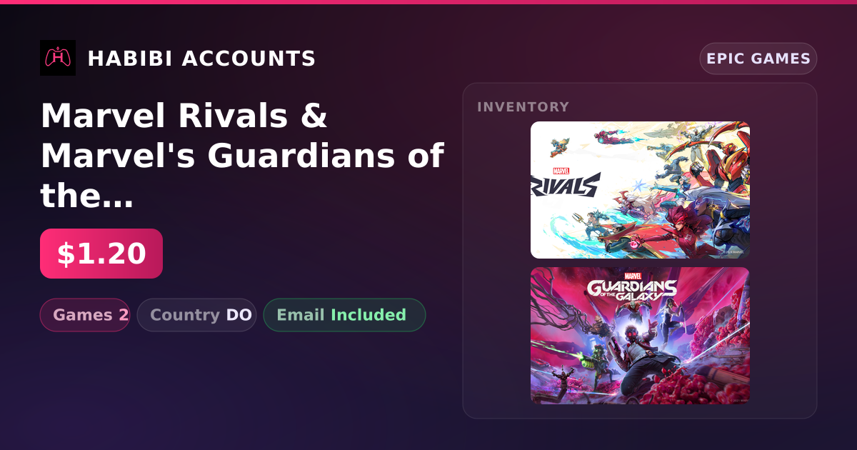 Marvel Rivals & Marvel's Guardians of the Galaxy | 2 Games — HabibiAccounts