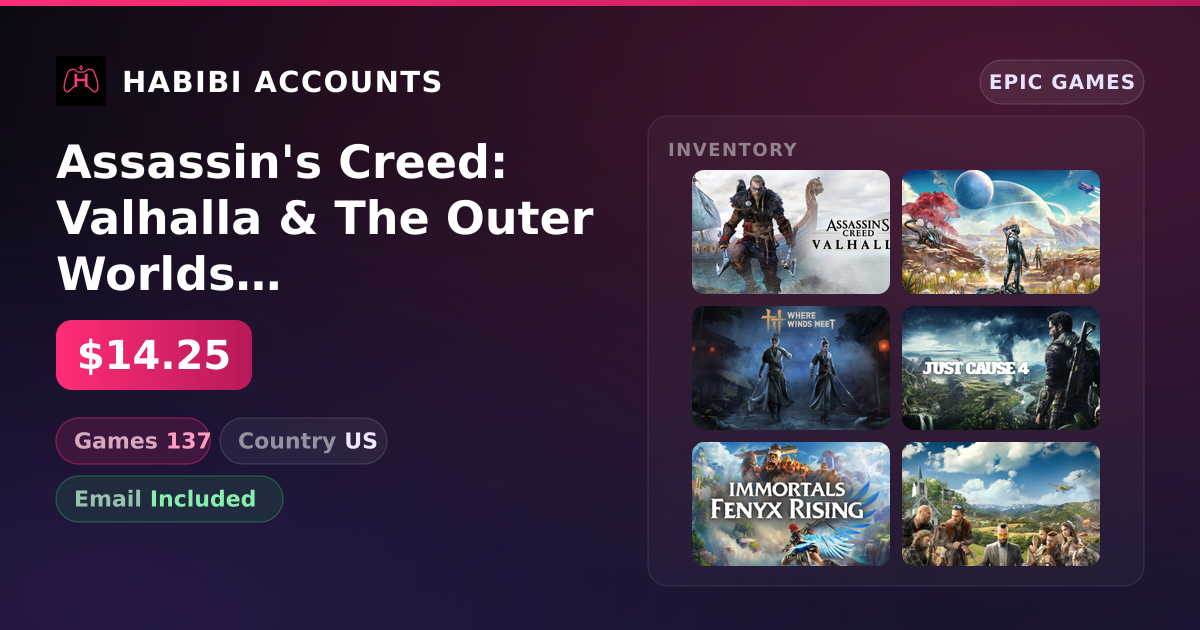 Assassin's Creed: Valhalla & The Outer Worlds | 137 Games