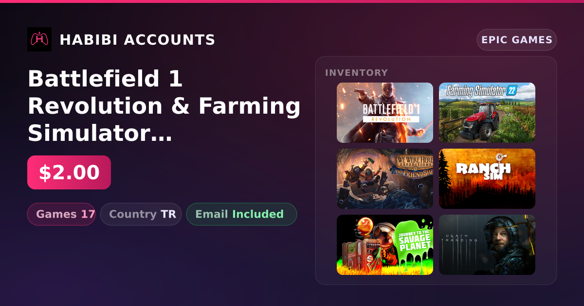 Battlefield 1 Revolution & Farming Simulator 22 | 17 Games