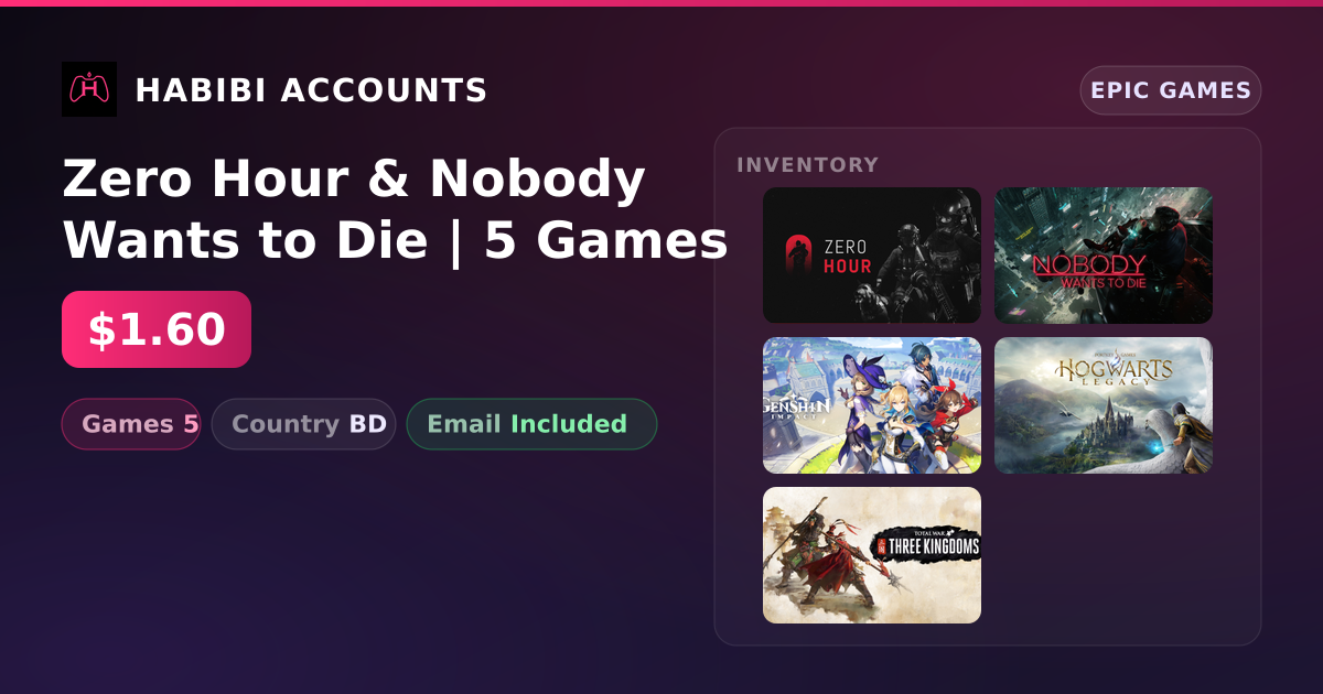 Zero Hour & Nobody Wants to Die | 5 Games